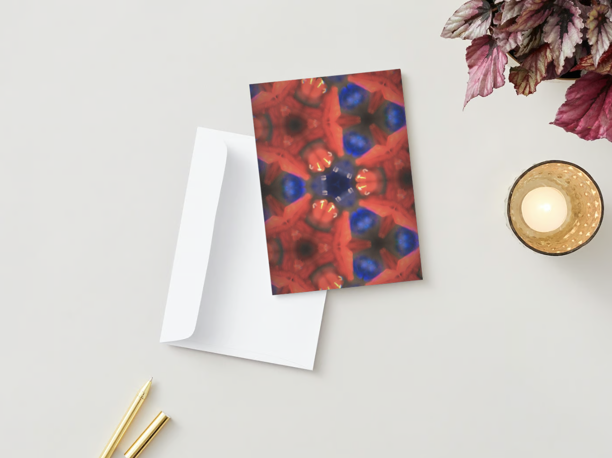 red and blue