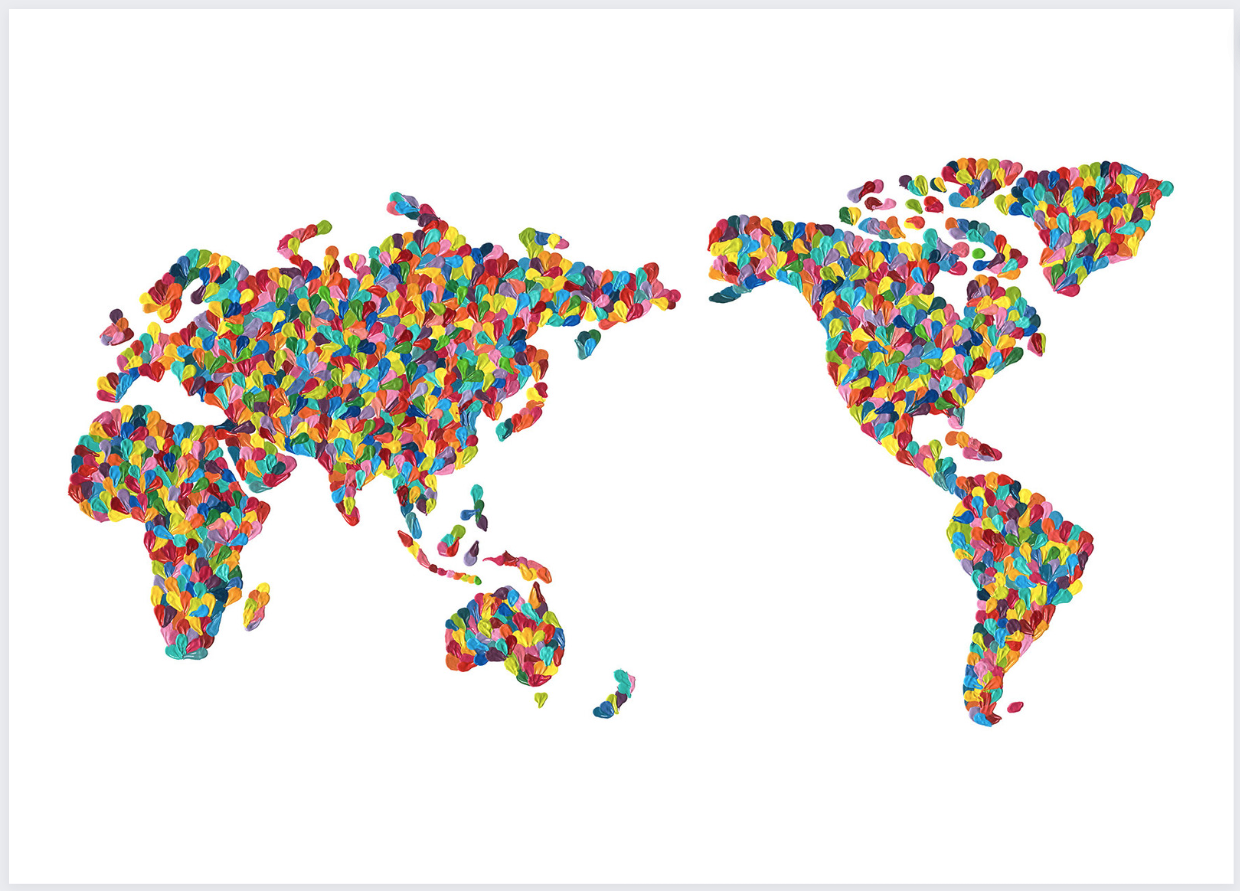 around the world