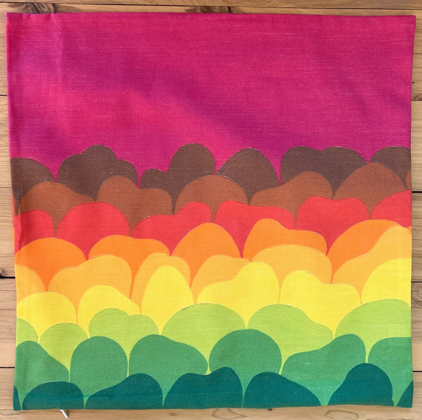 'rainbow mountains' cushion cover