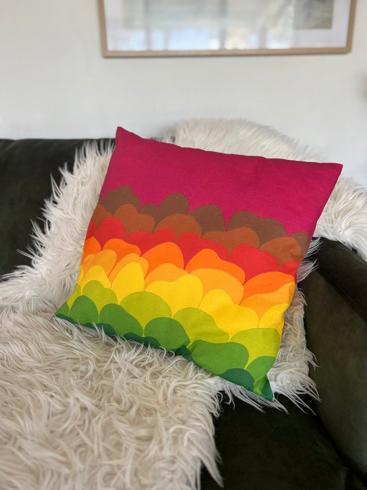 'rainbow mountains' cushion cover