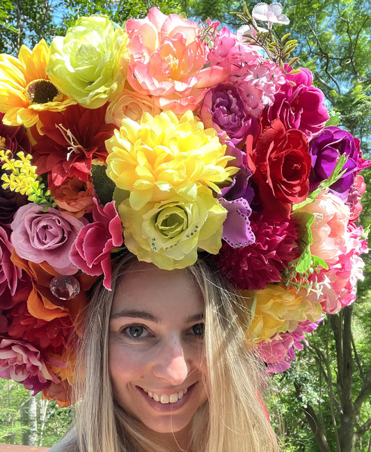 rainbow flower halo